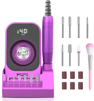 Produktbild von Urbuti Professioneller kabelloser Nagelfräser MG202,  elektrische Nagelfeile (40.000 U/min),