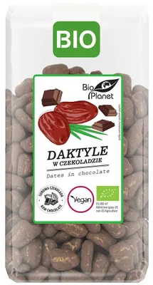 DAKTYLE W SUROWEJ CZEKOLADZIE BIO 250 g - BIO PLANET