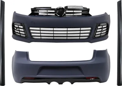 Produktbild von Bodykit für VW Golf 6 08-13 Hatchback R20 Look Stoßstange Kühlergrill LED Tagfahrlicht Seitenschweller.