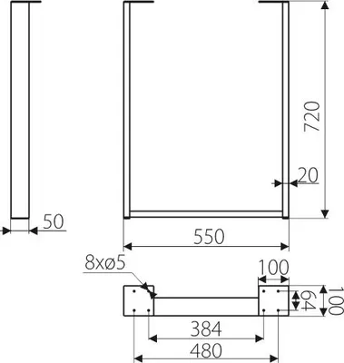 Immagine prodotto di Gamba SR47, nero testurizzato, 550x720 mm
