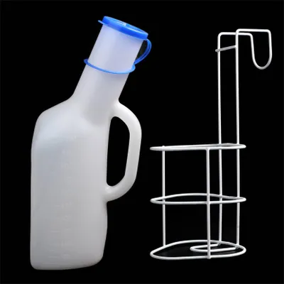 Urinflasche für Männer, 1000 ml, tragbar, mit Deckel und Halterung