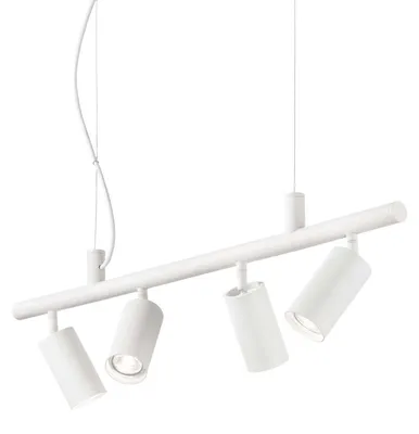 Produktbild von Modern Dynamite Metall Kronleuchter Weiß 4 Lichter Gu10 7W 3000K Warmes Licht