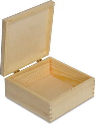 Obrázek produktu pro Creative Deco Čtvercová Malá Dřevěná Krabička s Věkem | 16,2 x 16,2 x 7,2 cm | Dřevěné Pero Lock Malá Dřevěná Krabička Dárková Krabička na Poklady Nelakovaná