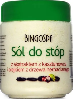 Zdjęcie produktu dla BingoSpa Sól do stóp z ekstraktem z kasztanowca i olejkiem z drzewa herbacianego, 550 g