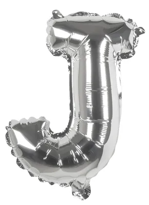 Produktbild von Folienballon silber 36 cm Buchstabe J