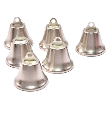 Produktbild von INF 10er-Pack Anti-Verlust-Glocken – silberne Haustierglocken aus Metall 32mm