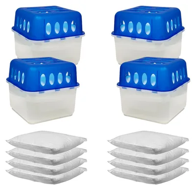 Produktbild von 4 Stück Innenraum Raumentfeuchter Luftentfeuchter Nachfüllpack 400g