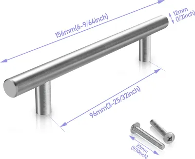 Produktbild von Yakimz 10X Stangengriff Möbelgriffe Türgriff Schrankgriff Küchengriff Griffe Edelstahl 156x96 Ø12MM