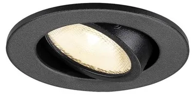 Zdjęcie produktu dla SLV 1009005 NEW TRIA® 45, DL, okrągła, wpuszczana lampa sufitowa, 3000 K, 24°, czarna
