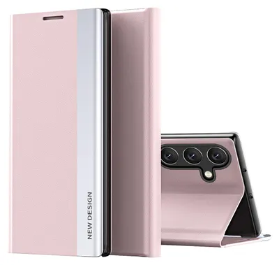 Image de Galaxy A15 Case, étui magnétique en cuirPolyuréthaneavec fonction stand pour Samsung Galaxy A15 Rose
