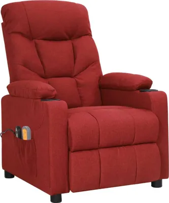 Obrázek produktu pro masážní křeslo vidaXL Electric Wine Red Fabric