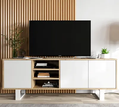 Zdjęcie produktu dla Szafka RTV NILA 5 150 dąb wotan/biały mat