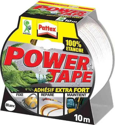 Image de Adhésif super puissant "Power tape" Blanc - 50 mm x 10 m