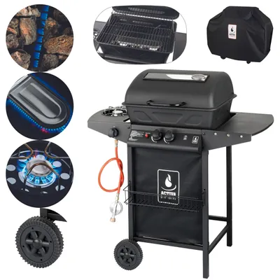 Zdjęcie produktu dla ACTIVA GRILL GAZOWY Z KAMIENIAMI LAWY HALIFAX (5,5 + 2,5 kW) - 11993