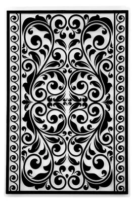 Stempel-Schablone Ornament 16, 14,5 x 9,5 cm