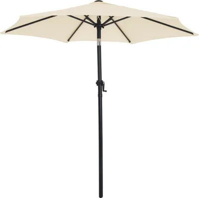 Produktbild von Kingsleeve® Sonnenschirm Balkon 200cm UV Schutz 80+ mit Schutzhülle Kurbel Strandschirm Neigbar Wasserabweisend Aluminium Windöffnung Gartenschirm Beige