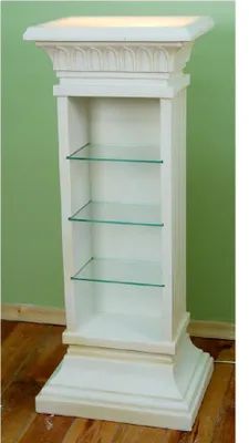 Produktbild von Design Vitrine Regal Glas Säule Vitrinen Regale Lampe Schrank Wohnzimmer 6893