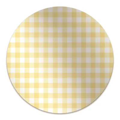 Produktbild von Rundmatte - Stuhlunterlage Bürostuhlunterlage - Rund Ø 100 cm - Bodenmatte - Fußmatte - Gelbes Gitter