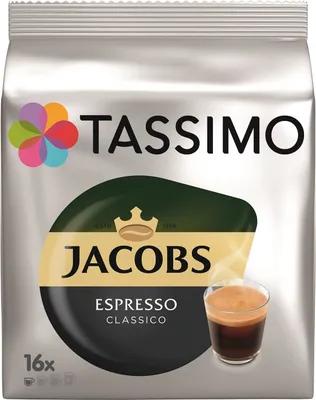 Obrázek produktu pro Tassimo Jacobs Espresso Pražená káva Classic mletá v kapslích 118g