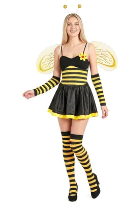 Produktbild von y Biene Damenkostüm Bienchen schwarz-gelb - S