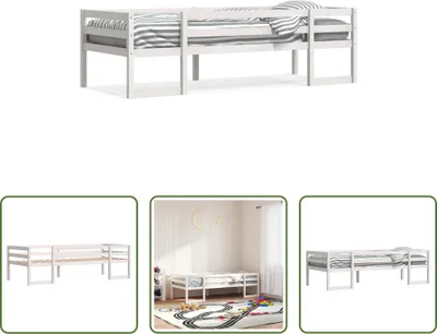 Zdjęcie produktu dla The Living Store Łóżeczko dziecięce białe 75x190 cm lite drewno sosnowe