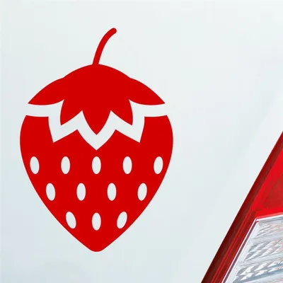 Produktbild von Auto Aufkleber Erdbeere Frucht Beere dominant sm Devot Domina 9,5x14 cm Rot Sticker Heckscheibenaufkleber
