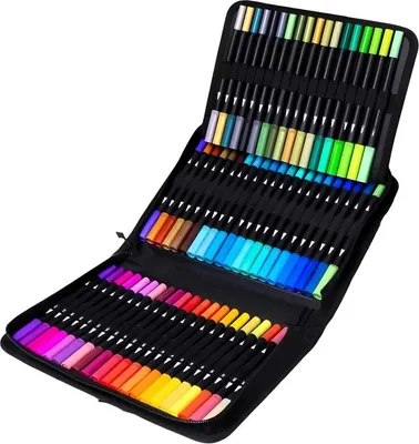 Obrázek produktu pro Verk 18312 Sada oboustranných fixů v pouzdře 100 ks