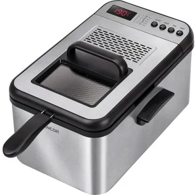 Image de Friteuse électrique - Sencor - SFR 8200SS - 2200 W - 3,2 L - Noir/Acier inoxydable
