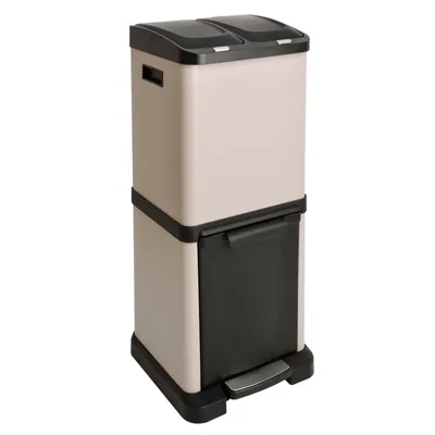 Produktbild von SVITA 3XCOMBO 32L Mülleimer Mülltrennsystem Abfalleimer mit Fächern Taupe