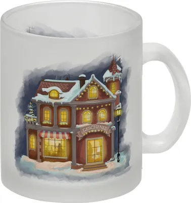 Produktbild von Geschenkeladen Weihnachtsmotiv Glas Tasse