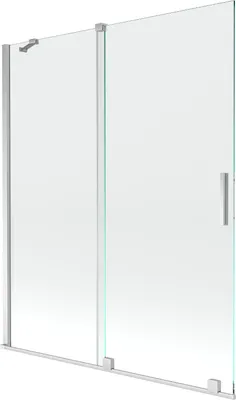 Produktbild von Mexen Velar Duschwand 2-flügelig verschiebbar 140 x 150 cm, transparent, Chrom - 896-140-000-01-01