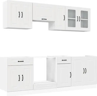 Produktbild von vidaXL 8-tlg. Küchenschrank-Set Kalmar Weiß Holzwerkstoff