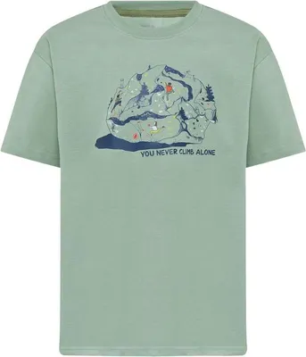 Image de T-shirt Mammut Base Climbing Kids - T-shirt 100 % Coton, couleur : willow, taille : 128