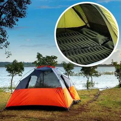 Immagine prodotto di Materasso gonfiabile da campeggio impermeabile con cuscino, verde