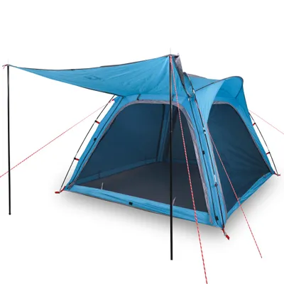 Image de vidaXL Tente de camping 4 personnes bleue Quick Release imperméable