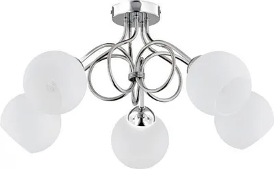 Immagine prodotto di Lampada da soffitto moderna a 5 punti, color argento, MILA 5xE27 15W ALF28125 Alfa