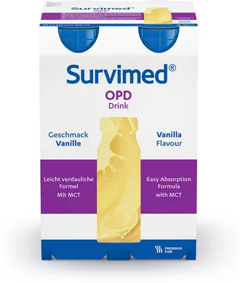 Zdjęcie produktu dla Survimed OPD DRINK Vanilla butelka do picia, 4X200 ml FLU
