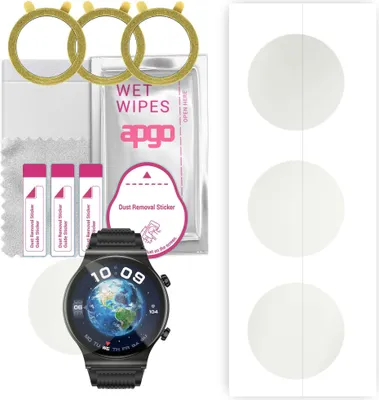 Produktbild von apgo 3 Stück Schutzfolie, Matt, kompatibel mit Kumi GT5 Pro+ Plus Smartwatch, Hydrogel Displayschutzfolie mit Positionierhilfe, Displayfolie, robust und kratzfest