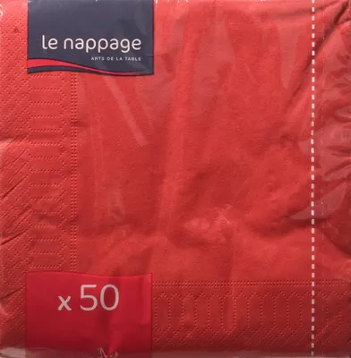Immagine prodotto di LE NAPPAGE: 50 tovaglioli, in cotone, 33 x 33 cm, a due strati, llulosa, 33