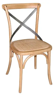 Esszimmerstühle mit Rückenlehne, Holz, natur, 2er-Pack