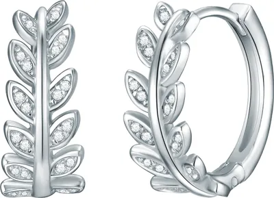 Produktbild von Rafaela Donata Creolen Funkelnde Blätter Sterling Silber Zirkonia 50110027
