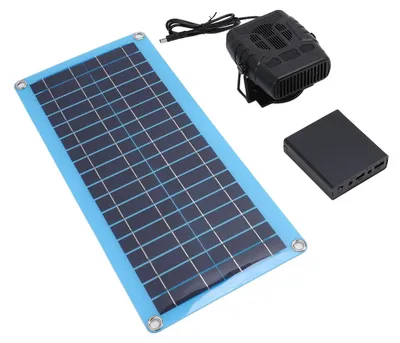 Obrázek produktu pro Solární ohřívač 30W - Vysoká účinnost - Nastavitelný teplý vzduch - Solární panel - Zimní topení - Ohřívač pro zvířata - Energeticky efektivní - Topení panel