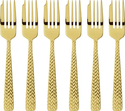 Immagine prodotto di Sambonet Cortina Edelstahl/PVD Gold Set 6 Kuchengabeln S0198-S00017-S1578 52722GA5