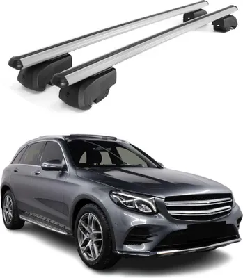 Obrázek produktu pro Příčné střešní nosiče pro Mercedes GLC X253 2015–2021, hliník, šedé, s homologací ABE