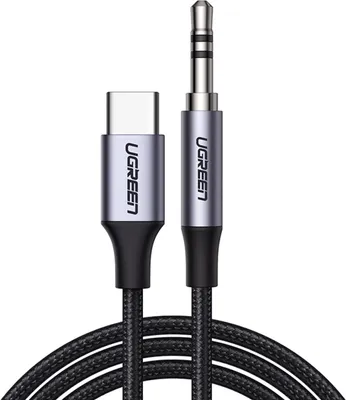 Produktbild von Ugreen kabel przewód USB C - mini jack 3.5mm 1m szary (AV143)