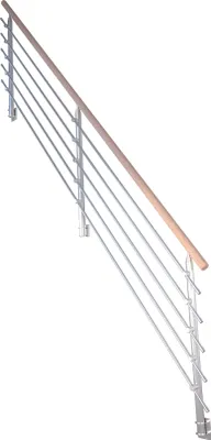 Produktbild von Treppengeländer Modell Kos Gerade-13 Stufen-Design-Buche-Unbeschichtet