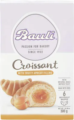 Produktbild von Bauli Croissant mit Aprikosenfüllung 6 Stück, 4er Pack (24 x 50 g)