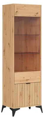 Produktbild von Vitrine Mao mit 2 Türen, Holzoptik, 197cm