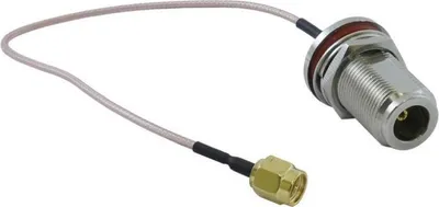 Produktbild von Pigtail N-Buchse zu SMA R/A, 20cm RG316 Adapterkabel