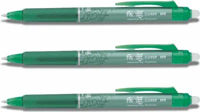 Produktbild von Pilot Frixion Clicker 0.5 Tintenroller grün 3er-Set